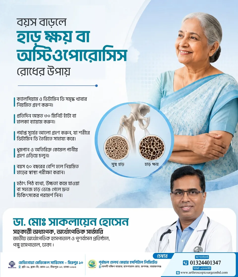 হাড় ক্ষয় বা অস্টিওপোরোসিস রোধের উপায়
