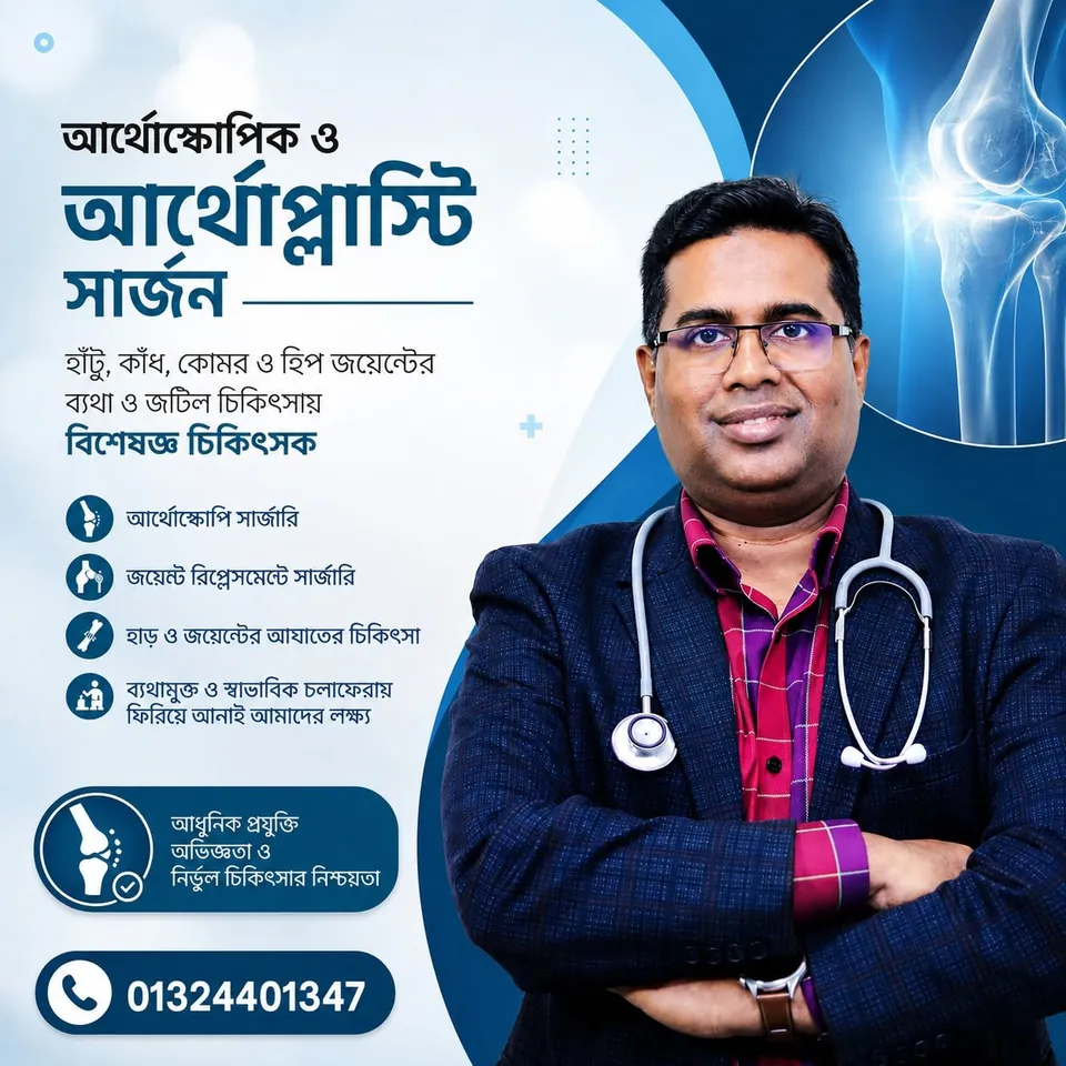 Dr. Md. Saklayen Hossain – arthroscopic and arthroplasty surgeon for knee, shoulder, hip and joint pain